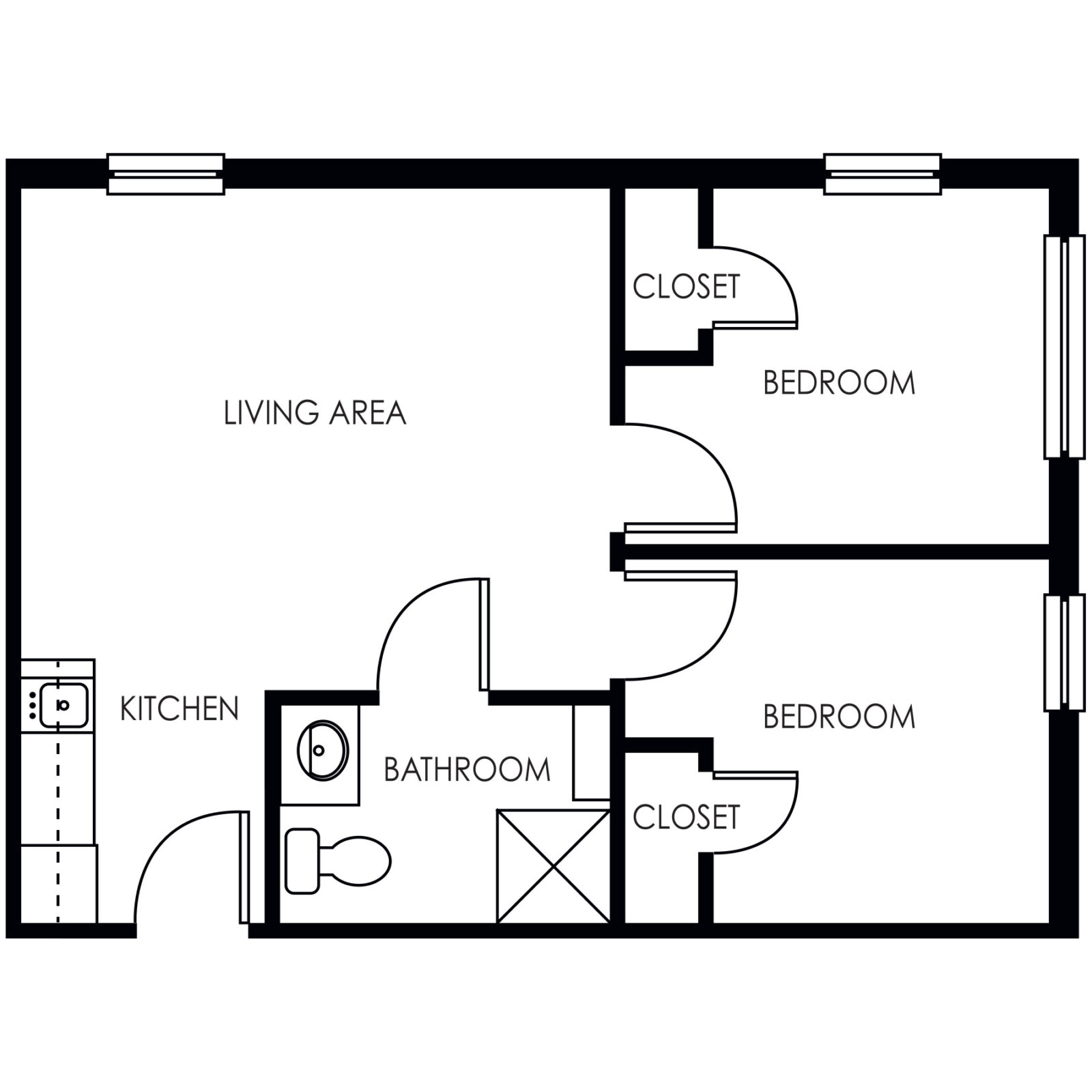 Two Bedroom Floor Plan